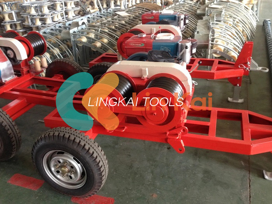 5T sức mạnh nặng hai trống diesel cáp Capstan Winch trailer