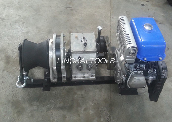 Máy kéo tời cáp động cơ xăng 5 tấn, tời kéo dây được hỗ trợ trong dây chuyền xây dựng