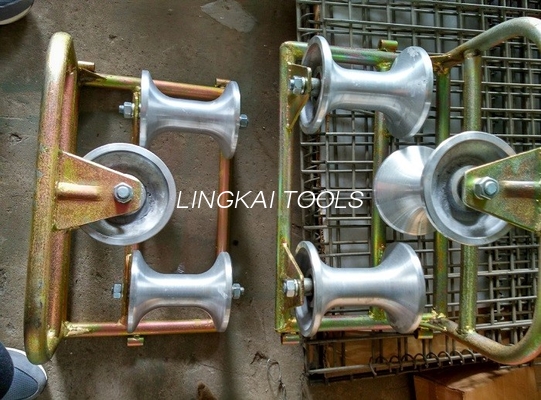 10 KN Con lăn cáp góc Ba Sheave Góc mặt đất Lắp ráp