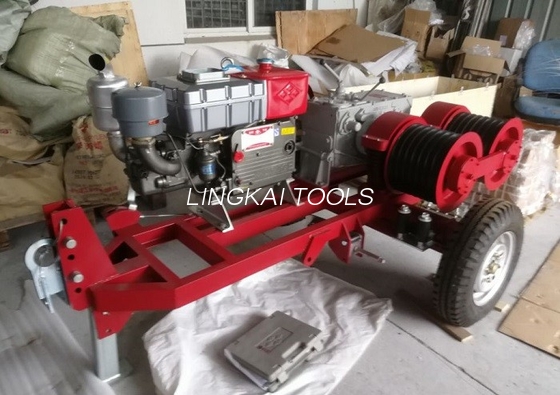Double Capstan Drum Winch 5 tấn với Trailer trận đấu Động cơ xăng của Honda / Yamaha