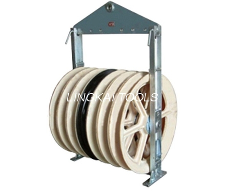 Ròng rọc dây thép giữa sáu sợi nylon bảy bánh cho thiết bị xâu chuỗi
