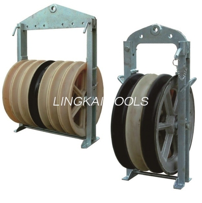 Chuỗi cáp 508mm 3 Sheave Khối ròng rọc dây 40KN