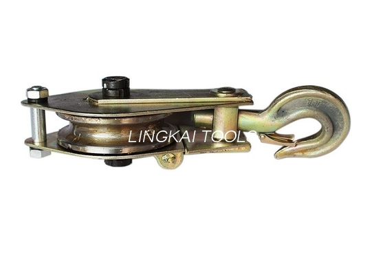 Khối giật và ròng rọc dây của thiết bị xây dựng đường dây điện