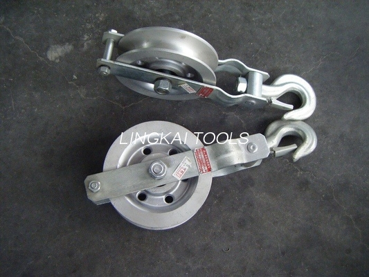 Nylon hoặc nhôm Sheave cáp Khối lăn tiếp đất Khối ròng rọc cho truyền tải điện Khối nối đất